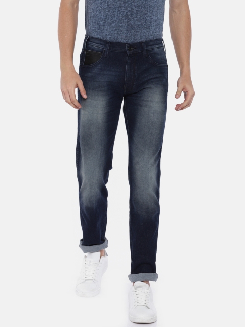 

Wrangler Men Blue Regular Fit Mid-Rise Clean Look Stretchable Jeans