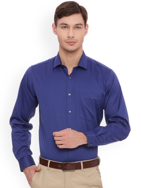 

Van Heusen Men Navy Blue Regular Fit Printed Casual Shirt