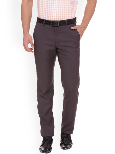 

Van Heusen Men Brown Slim Fit Solid Formal Trousers