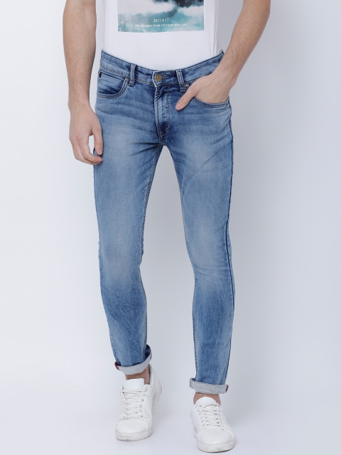 

LOCOMOTIVE Men Blue Slim Fit Mid-Rise Clean Look Stretchable Jeans