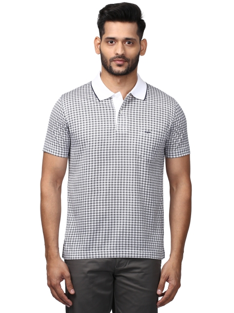 

ColorPlus Men Off-White Printed Polo Collar T-shirt