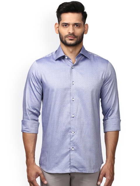 

ColorPlus Men Lavender Tailored Fit Printed Casual Shirt