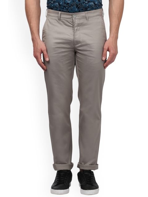 

ColorPlus Men Grey Regular Fit Solid Chinos