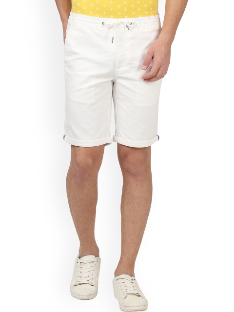 

Parx Men White Solid Regular Fit Regular Shorts