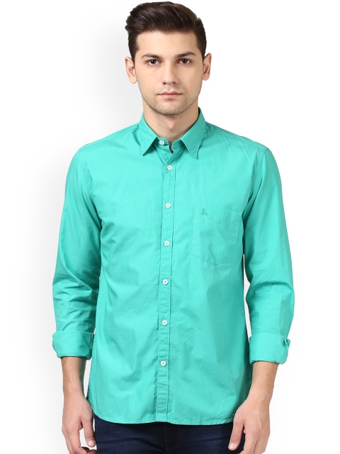 

Parx Men Sea Green Slim Fit Solid Casual Shirt