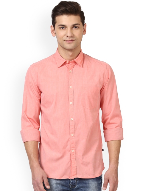 

Parx Men Orange Slim Fit Solid Casual Shirt