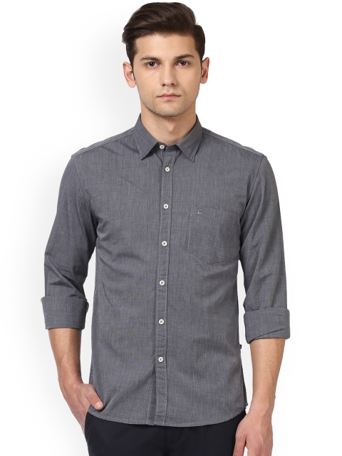 

Parx Men Black Slim Fit Solid Casual Shirt