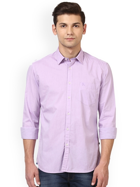 

Parx Men Purple Slim Fit Solid Casual Shirt