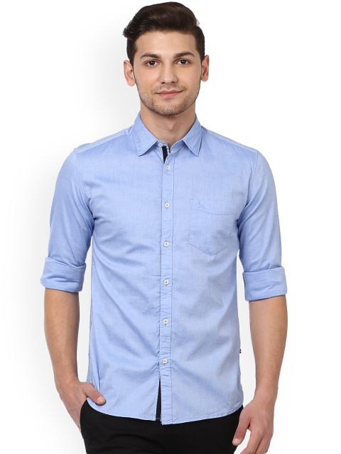 

Parx Men Blue Slim Fit Solid Casual Shirt