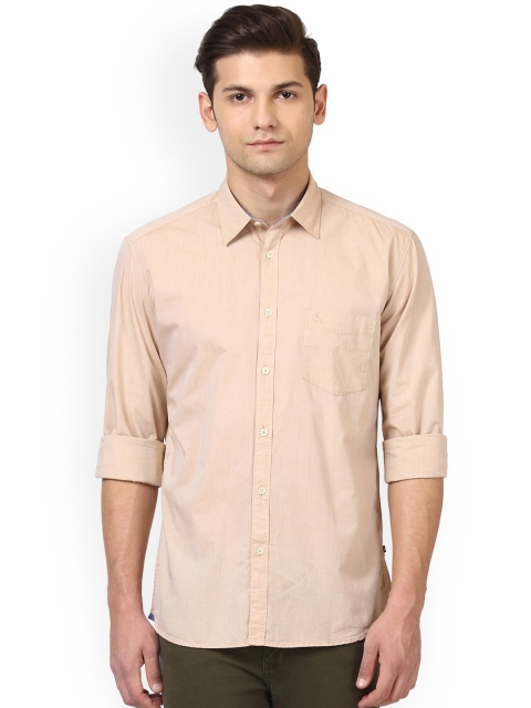 

Parx Men Beige Slim Fit Solid Casual Shirt