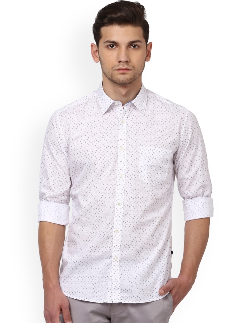 

Parx Men White Slim Fit Printed Casual Shirt