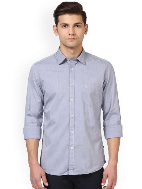 

Parx Men Grey Slim Fit Solid Casual Shirt
