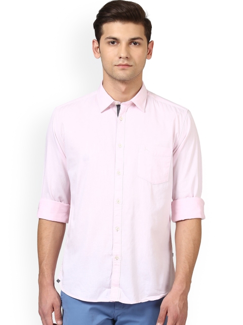 

Parx Men Pink Slim Fit Solid Casual Shirt