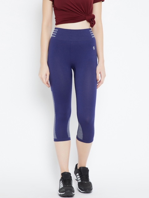

C9 AIRWEAR Women Blue Solid Capris