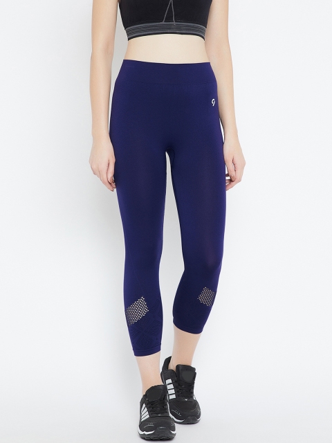 

C9 AIRWEAR Women Blue Solid Capris