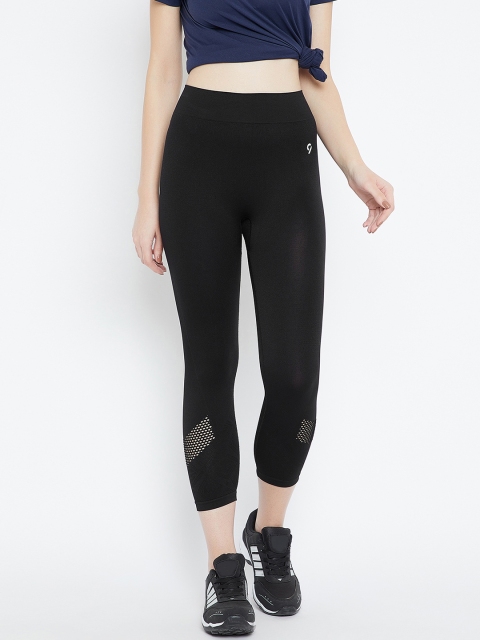 

C9 AIRWEAR Women Black Solid Capris