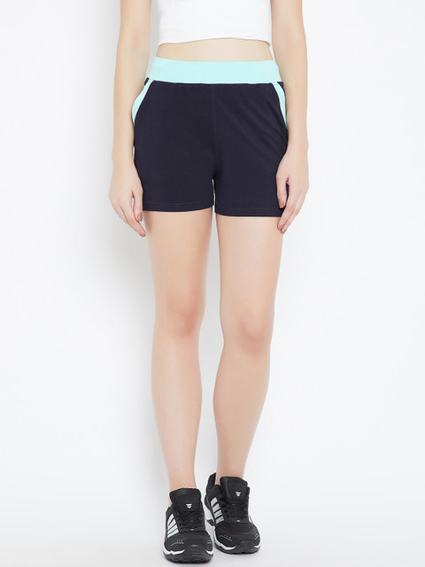 

C9 AIRWEAR Women Navy Blue Solid Regular Fit Regular Shorts C1702