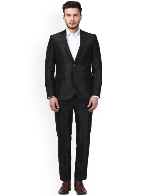 

Raymond Black Solid Single-Breasted Formal Suit