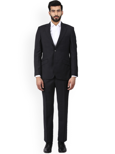 

Raymond Charcoal Solid Single-Breasted Woolen Formal Suit