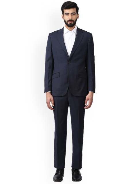 

Raymond Blue Solid Single-Breasted Woolen Formal Suit