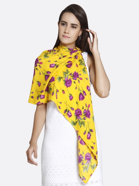 

shiloh Yellow & Purple Printed Scarf