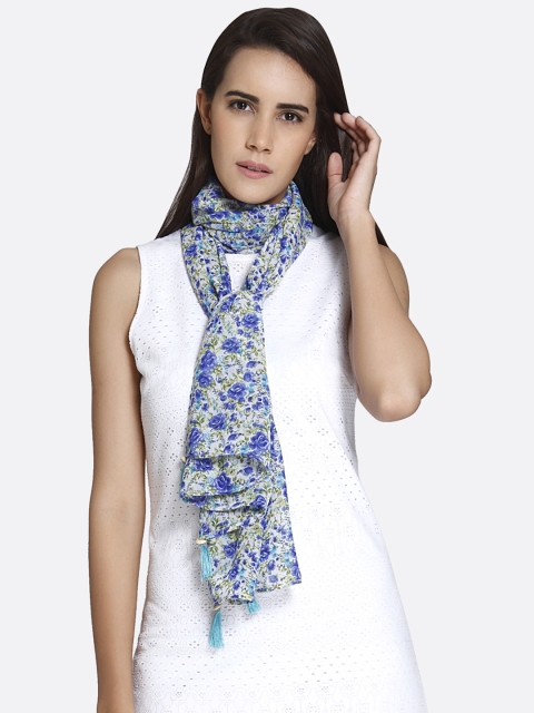 

shiloh Women Blue Printed Scarf