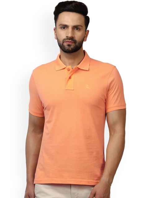 

Parx Men Orange Solid Polo Collar T-shirt