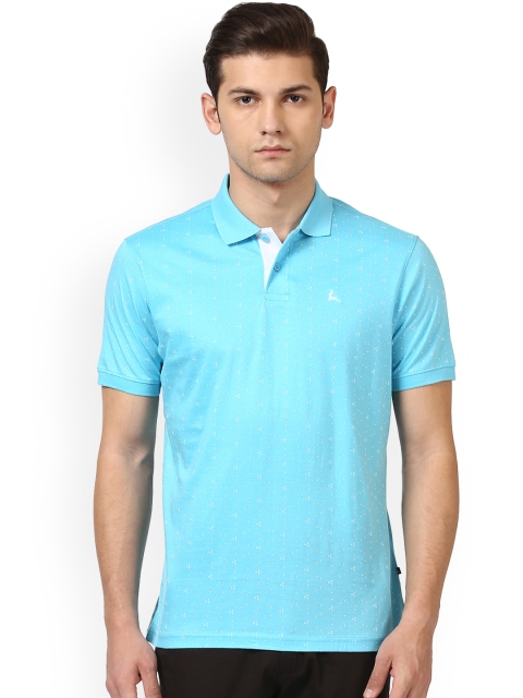 

Parx Men Blue & White Printed Polo Collar T-shirt