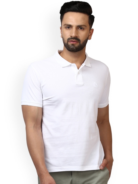 

Parx Men White Solid Polo Collar T-shirt