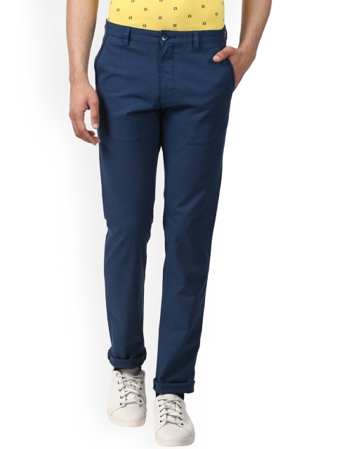 

Parx Men Blue Slim Fit Solid Chinos