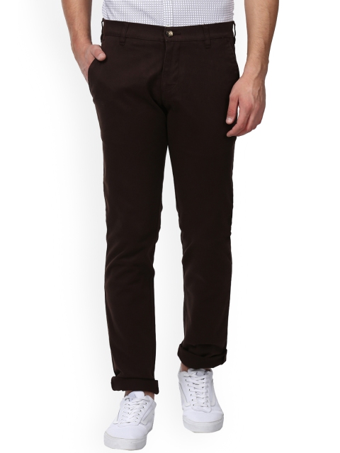 

Parx Men Brown Slim Fit Solid Chinos