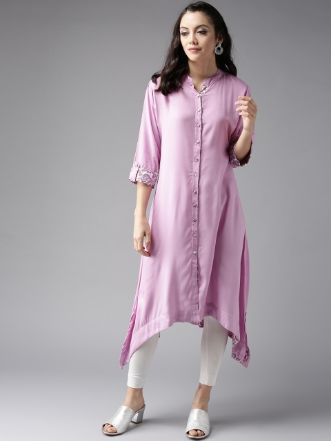 

Moda Rapido Women Lavender Solid A-Line Kurta