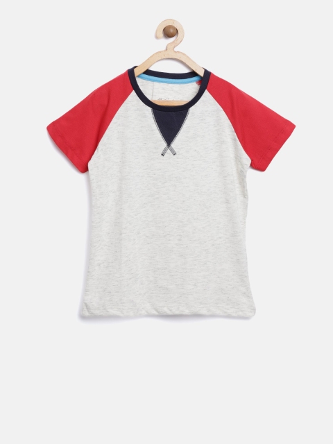 

Lazy Shark Boys Grey Melange Solid Round Neck T-shirt