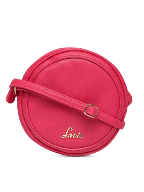 

Lavie Pink Solid Sling Bag