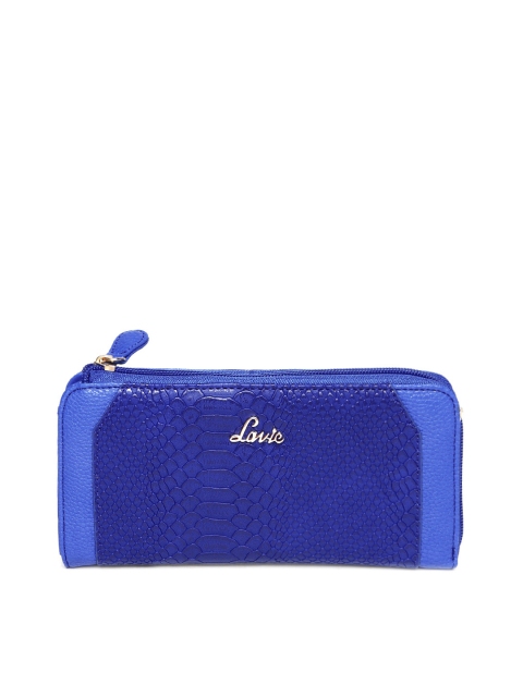 

Lavie Women Navy Blue Textured Zip Around Wallet