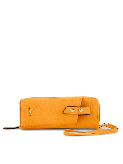 

Lavie Women Yellow Solid Zip Around Wallet