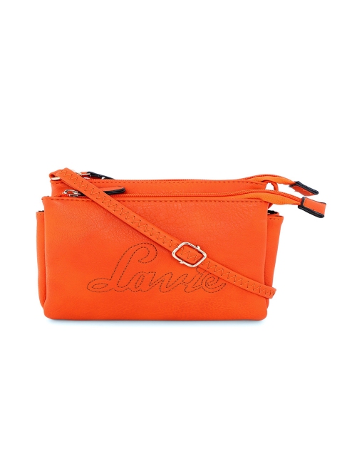 

Lavie Orange Solid Sling Bag