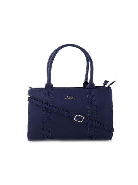 

Lavie Navy Blue Solid Satchel