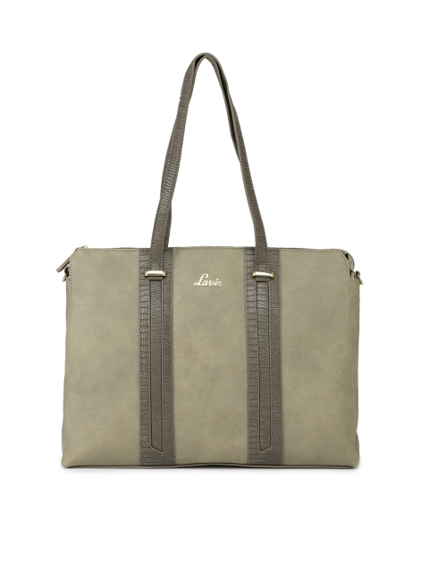 

Lavie Grey Solid Shoulder Bag with Tablet Sleeve
