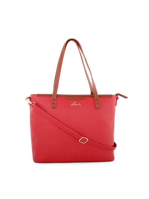

Lavie Red Solid Tote Bag