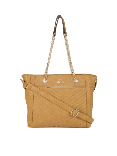 

Lavie Mustard Textured Shoulder Bag