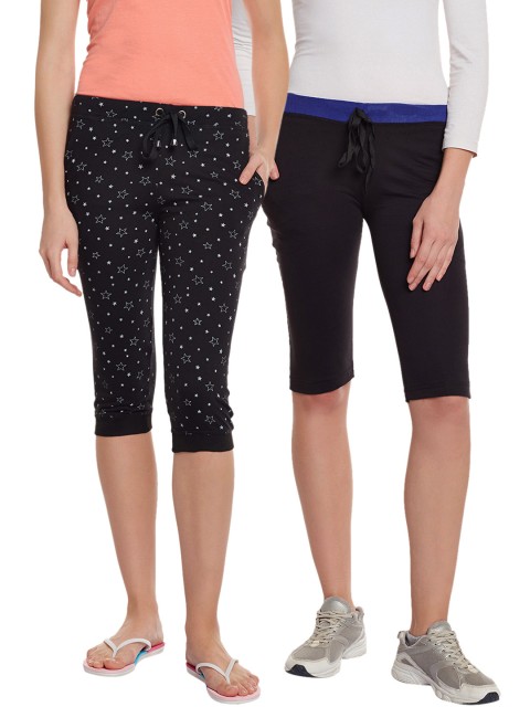 

VIMAL JONNEY Pack of 2 Capris, Black