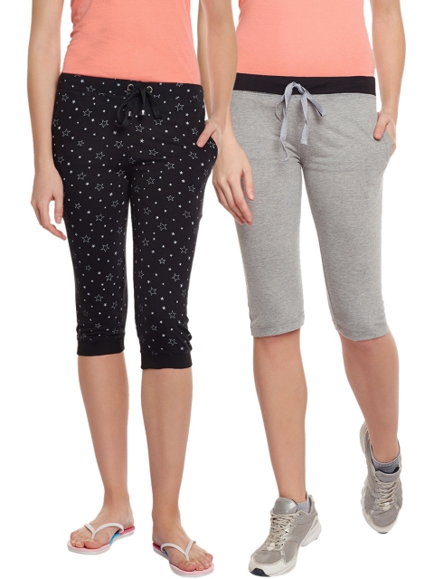 

VIMAL JONNEY Pack of 2 Capris, Grey