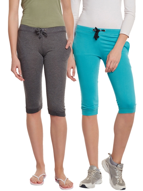

VIMAL JONNEY Pack of 2 Capris, Blue