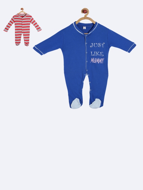 

GKIDZ Kids Pack Of 2 Printed Sleepsuits, Red