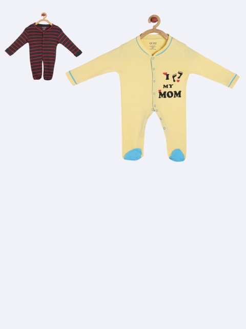 

GKIDZ Kids Pack Of 2 Printed Sleepsuits, Charcoal