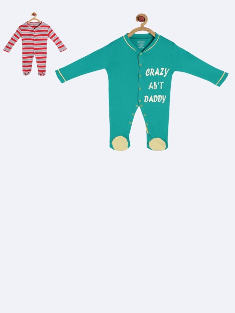 

GKIDZ Kids Pack Of 2 Printed Sleepsuits, Red