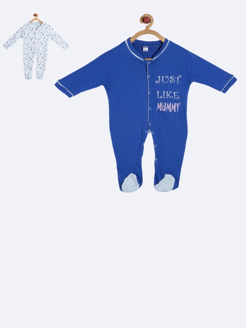 

GKIDZ Kids Pack Of 2 Printed Sleepsuits, Blue