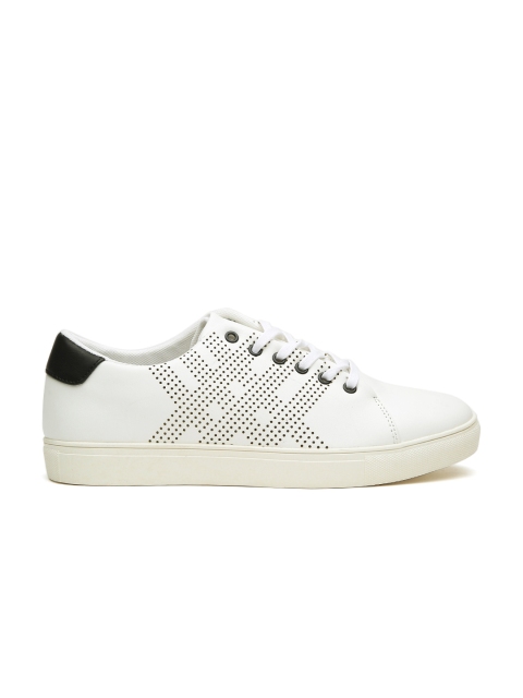 

ether Men White Perforated Sneakers