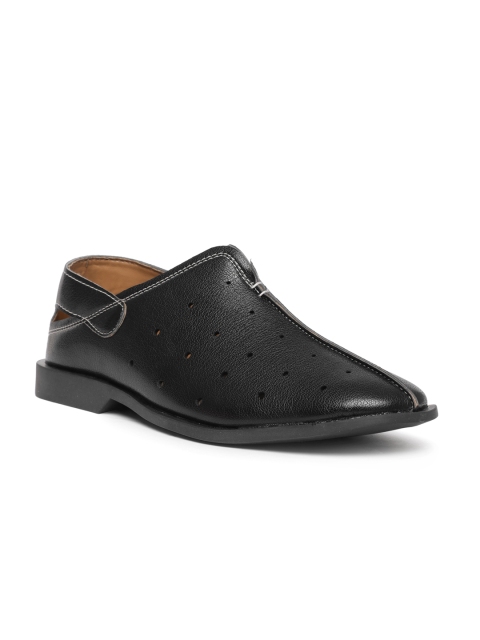 

San Frissco Men Black Shoe-Style Sandals